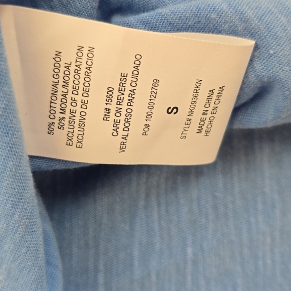 REWIND BRAND WOMENS BLUE SHORT SLEEVE SUMMER TOP SIZE SMALL - Picture 14 of 14